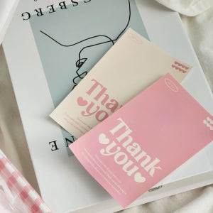 [기성품] 땡스어랏 핑크 빅스티커 행택 포장 답례품 디저트 쇼핑몰 꽃다발 감사 소량 쿠키 캔들 스몰바스켓