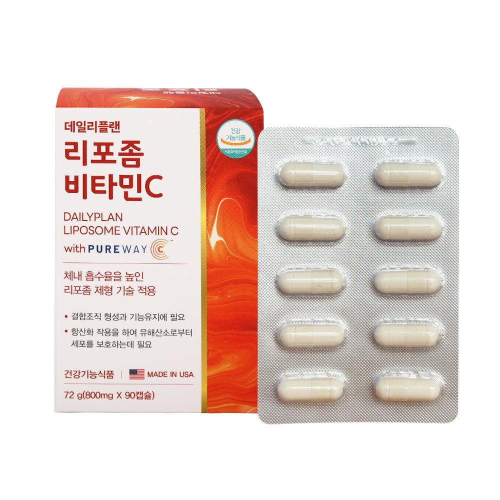 미국산 데일리플랜 리포좀<b>비타민C</b> 800mg 90캡슐