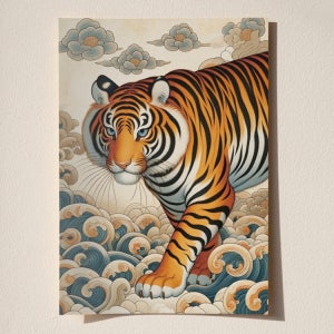 [방수] 자카무트 디자인 외부용 포스터 호랑이 중형