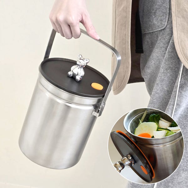지엔베르그 음식물쓰레기통 가정용 스테인리스 음쓰통 3L