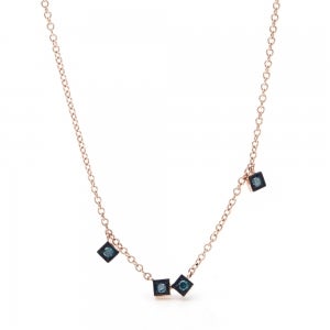 14k,18k 아이스큐브 블루다이아몬드 목걸이