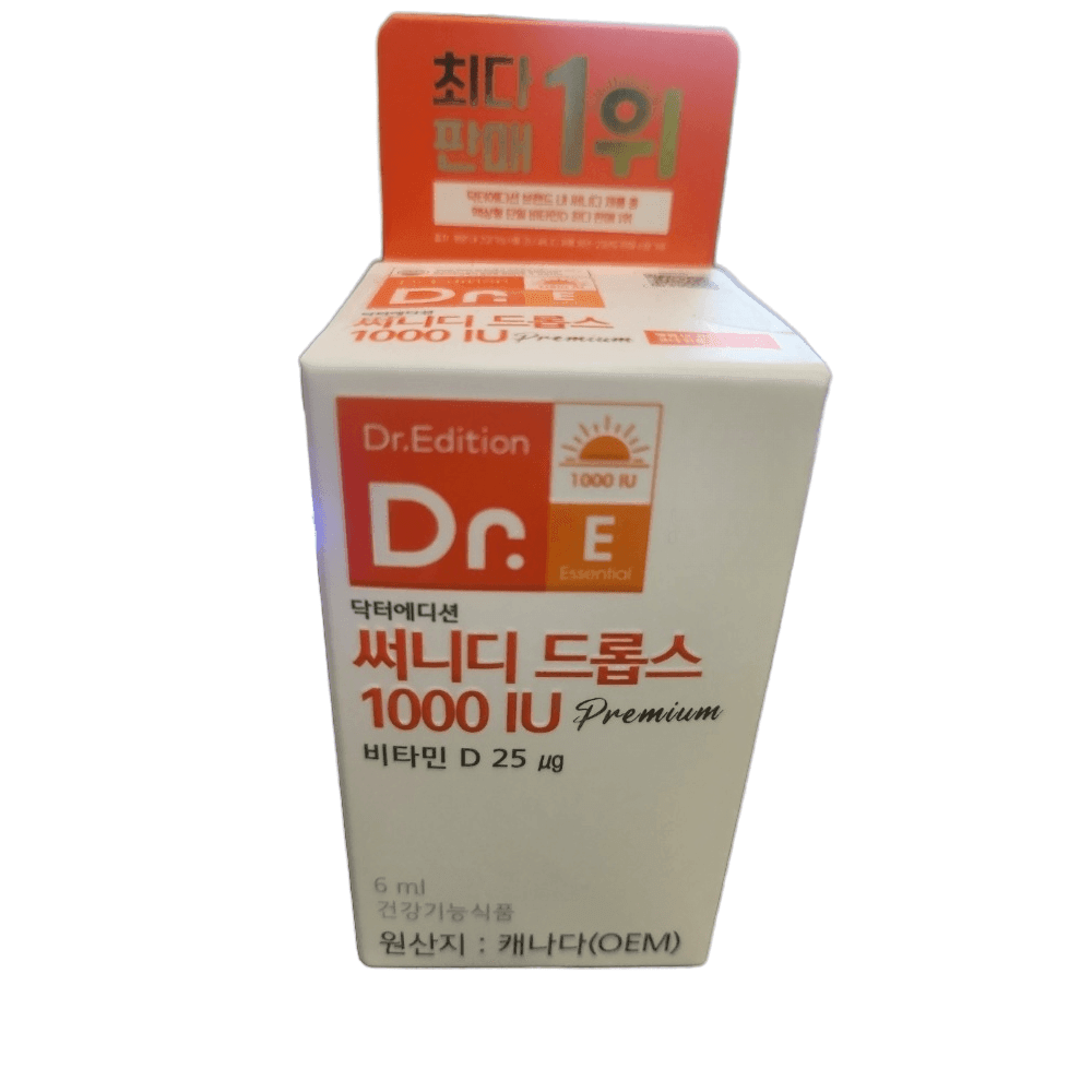 <b>닥터</b>에디션<b>써니디드롭스</b> 1000iu 리뉴얼 비타민D 유로드로퍼 6개월분