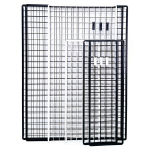 철망진열대 벽걸이형 가로900mm x 높이1500mm 철망걸이2개 NS-219