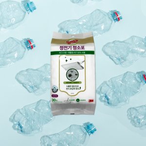 3M 정전기 청소포 표준형 30매 엠보싱 무자극 찌든때 기름때 얼룩