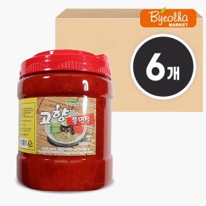 고향식품 옛맛 고향 쫄면장 2kg (6개) 대용량 양념장 비빔냉면 비빔장 식당용 업소용