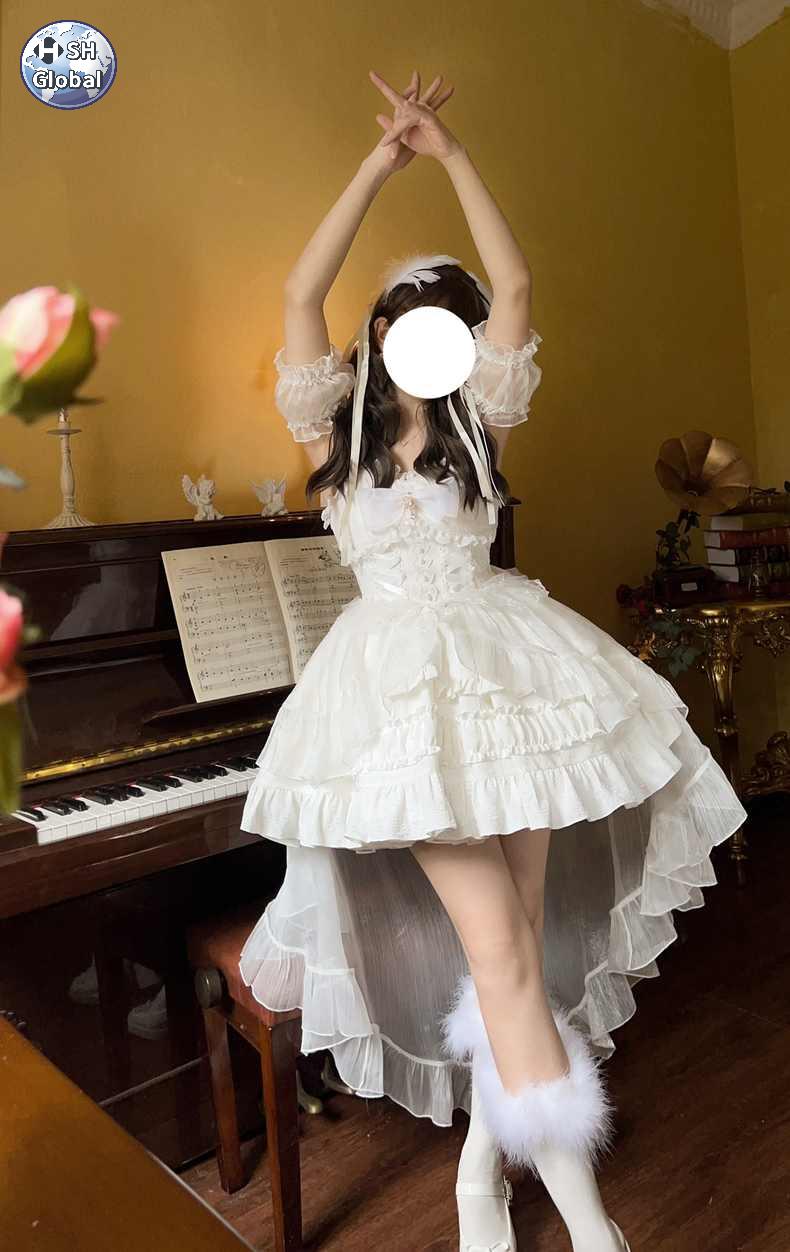 천사 원피스 의상 코스프레 드레스 결혼식 귀여운 넥타이
