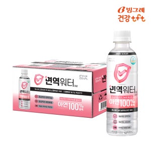 빙그레 면역워터 제로슈거 무설탕 무색소 복숭아맛 아연워터 350mL 24입 1박스