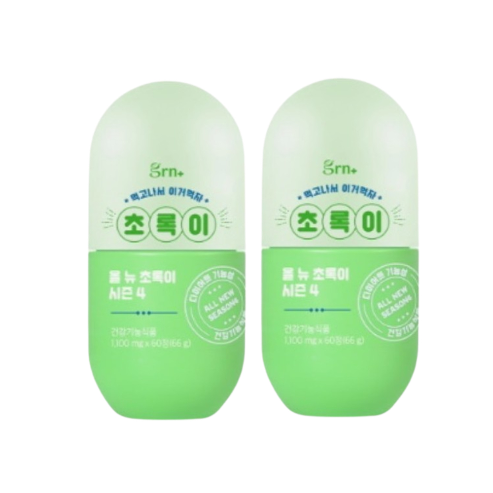 <b>지알앤</b> <b>grn</b> 올뉴 초록이 다이어트 시즌4 900mg x 60정 x 2통