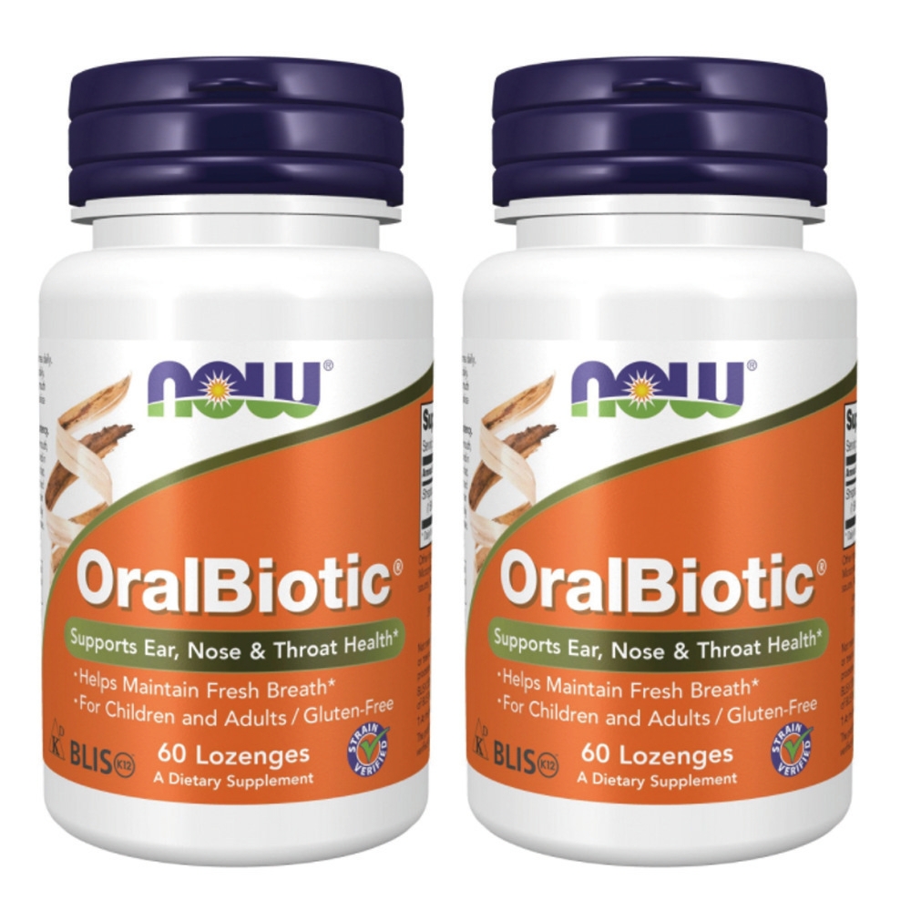 나우푸드 <b>오랄바이오틱</b> 로젠지 60정 2개