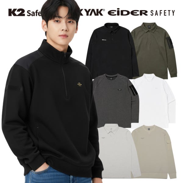 K2 블랙야크 아이더 티셔츠 가을 겨울 카라티 맨투맨 자수 반팔 긴팔 남성 여성 작업 등산