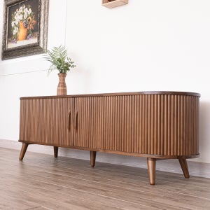 이즈네이처 아카시아 템바보드 원목 거실장 2000 tv거실장