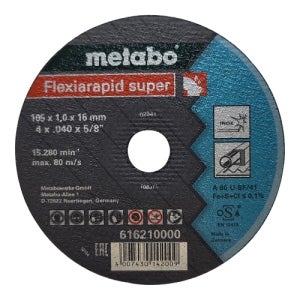 메타보 616210000 절단석 4인치 1.0T 스테인레스, 스틸용 616347000