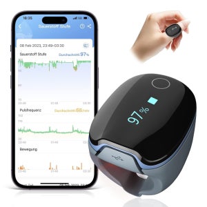 Viatom Overnight Oximeter Ring 산소포화도 측정 스마트 링 반지 알람 수면 맥박 산소 심박수 측정 기능