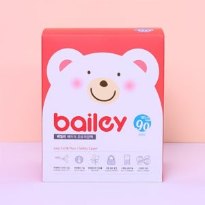 베일리 모유저장팩/ 180ml 90매 - 국산/이중지퍼 밀폐/일회용/위생적/대용량
