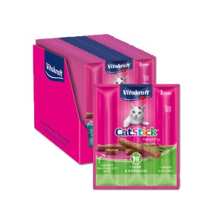 비타크래프트 캣스틱 고양이간식 치킨+캣그라스, 18g, 20개