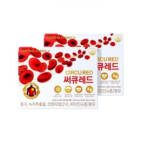 <b>센트럴포뮬러</b> 혈행개선 써큐레드 4개월 (120정x2박스)