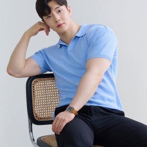 남자 머슬핏 반팔 아이스 쿨링 오픈 카라 티셔츠