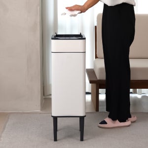 [모던] 미엘루 센서 휴지통 스마트 주방 기저귀 쓰레기통 O에디션 / 30L, 크림화이트