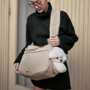 밀리옹 뉴밀링백 크림/아몬드 디자이너 강아지 고양이 슬링백 앞가방