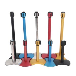 벨트차단봉 H형(칼라) 2M-5cm 봉 블랙 / 벨트 적색 KSM3335