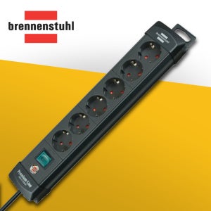 브레넨스툴 프리미엄 고강도 안전 멀티탭 6구 블랙 BPL-6BK 사무실 대용량콘센트