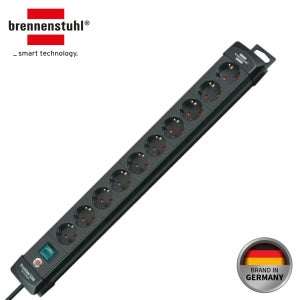 브레넨스툴 프리미엄 고강도 안전 멀티탭 10구 블랙 BPL-10 안심 멀티콘센트