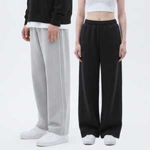 남자 와이드트레이닝팬츠 세미 츄리닝바지 그레이 블랙 남녀공용