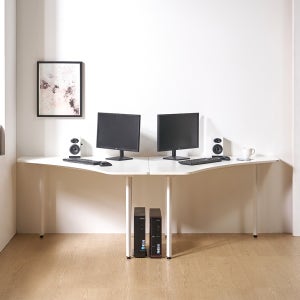 빌트라인 컴퓨터책상 코너 데스크 2인 4인 공간활용 디퍼