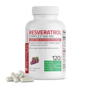 브론슨 트랜스 레스베라트롤 500mg 120캡슐 resveratrol 라스베라트롤