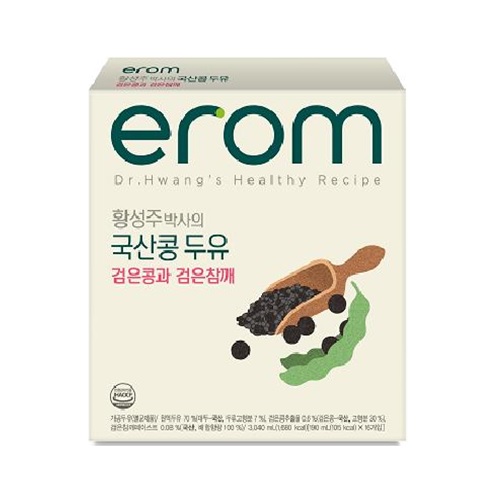 이롬 황성주 국산콩 검은콩 무가당 두유 190ml 16개