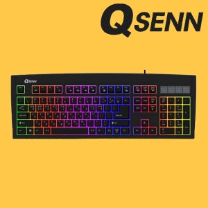 큐센 SEM-DT35S LED Stella 유선 게이밍 키보드 멤브레인 저소음 사무실