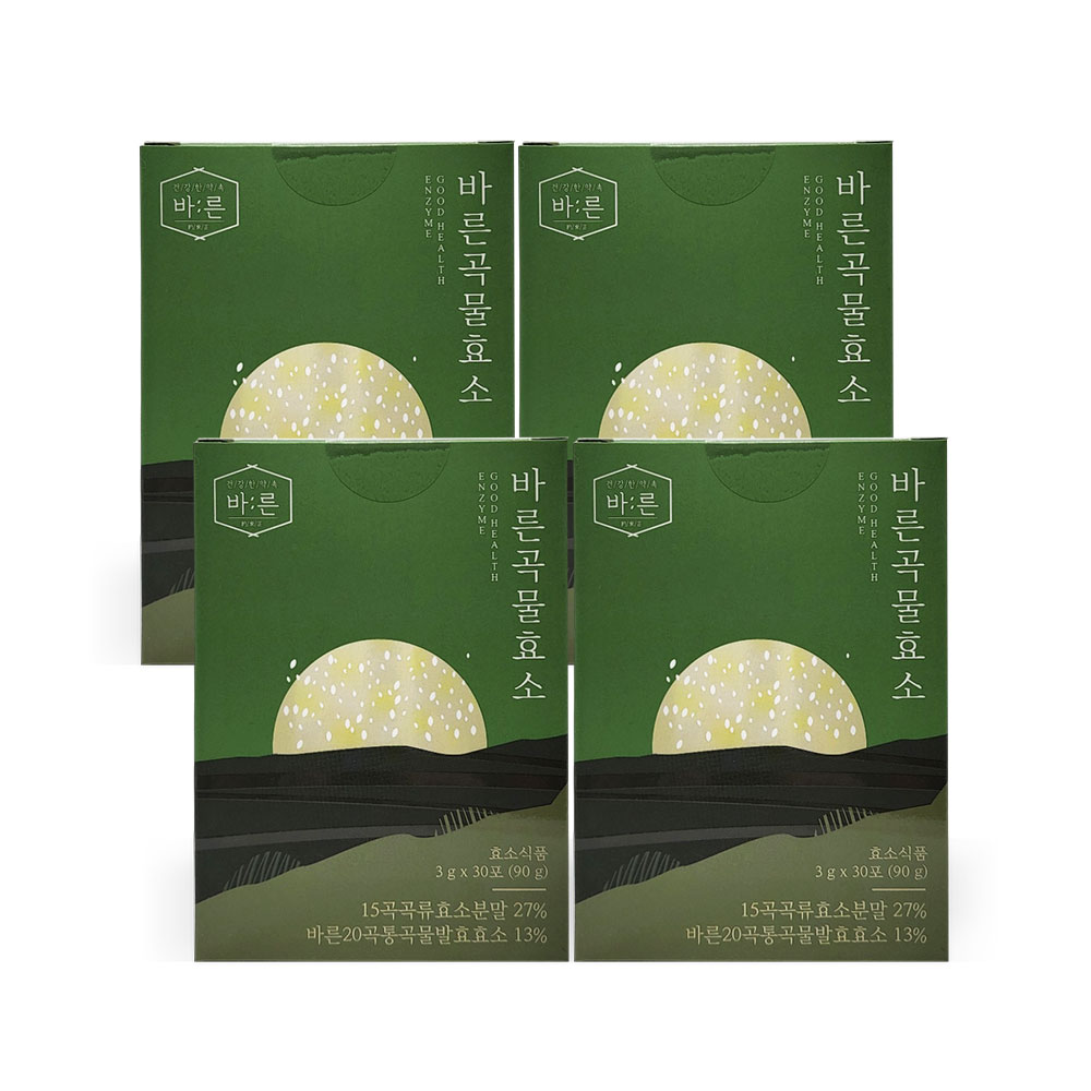 바른곡물효소 3g x 30포 4박스