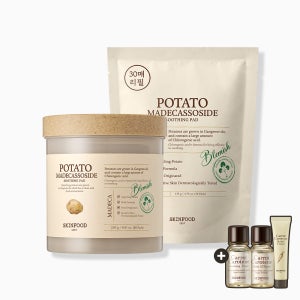[스킨푸드/캐롯 패드 세트+토너/이펙터/크림 미니 증정] 포테이토 마데카소사이드 수딩 흔적 패드 60매+30매_250g