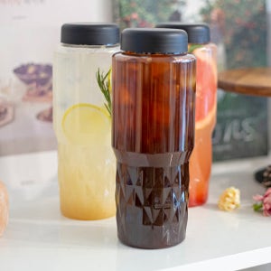 다이아 보틀 1L 차량용 텀블러 아이스커피컵 1L, 검정