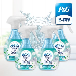 페브리즈 섬유탈취제 강력탈취 다우니 실내건조 프레시클린향 370ml 본품 4개