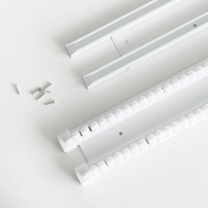 이중커튼레일 화이트 전착 저소음레일