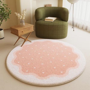원형 러그 카페트 심플 거실 먼지없는 미니