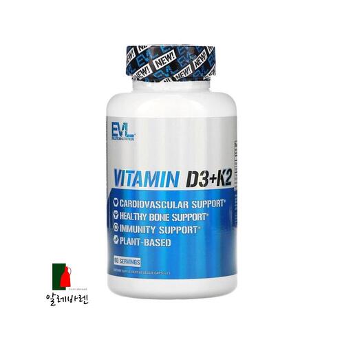 EVLution뉴트리션 <b>비타민D3</b> K2 60베지 캡슐
