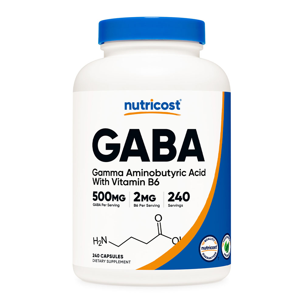 뉴트리코스트 <b>가바 500mg</b> 감마아미노뷰티르산+비타민B6 2mg 240캡슐