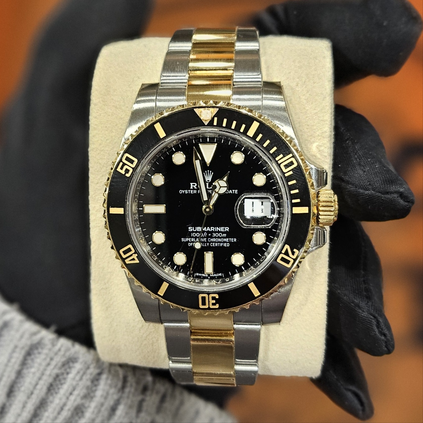 롤렉스 서브마리너 40mm 검판 콤비 블랙 콤비 흑콤 116613