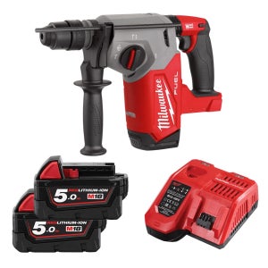 밀워키 M18 FHX-502X 무선 로터리 햄머드릴 18V 충전 공구 배터리 2개 세트