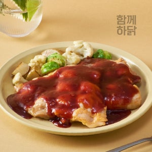 함께하닭 6팩 껍질없는 순살 훈제 통 닭다리살 그릴 양념치킨 단백질 스테이크