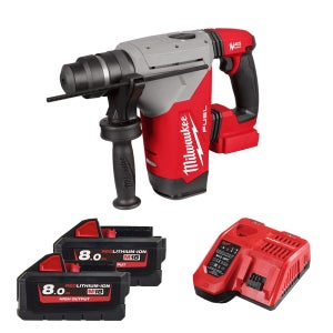 밀워키 M18 FHP-802X 무선 로터리 햄머드릴 18V 충전 공구 배터리 2개 세트