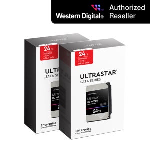 공식인증점 WD ULTRASTAR HC580 24TB 7200RPM 2PACK HDD 울트라스타 24테라 하드디스크 2패키지 CMR 무상 3년 나스용 WUH722424ALE6L4