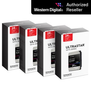 공식인증점 WD ULTRASTAR HC580 24TB 7200RPM 4PACK HDD 울트라스타 24테라 하드디스크 4패키지 CMR 무상 3년 나스용 WUH722424ALE6L4