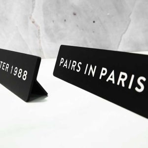 22x6cm 철제 스탠드형 명패 빈티지 소품 센터피스