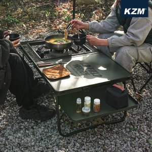 카즈미 와일드 필드 로우 BBQ 테이블 IGT 버너 원버너 접이식 캠핑테이블