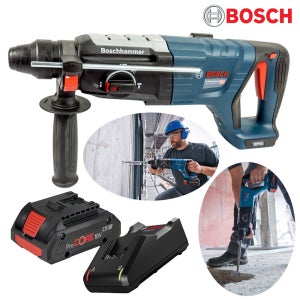 BOSCH 일자형 충전해머드릴 (28mm) SDS-plus H18V28DC-40 (프로코어 18V 4.0Ah) 3-MODE/로터리 햄머드릴
