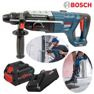 BOSCH 일자형 충전해머드릴 (28mm) SDS-plus H18V28DC-80 (프로코어 18V 8.0Ah) 3-MODE/로터리 햄머드릴