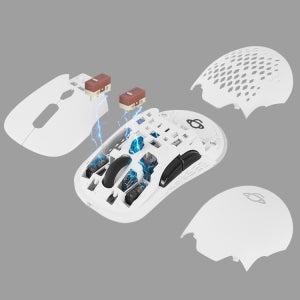 지클릭커 슈퍼히어로 OP95 벤투스 무선 블루투스 게이밍 커스텀마우스 블랙